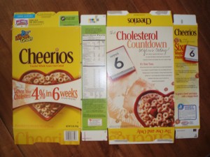 Cereal Box Surface Area - Cheerios