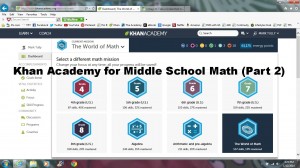 Khan Academy for Middle School Math (Part 2)
